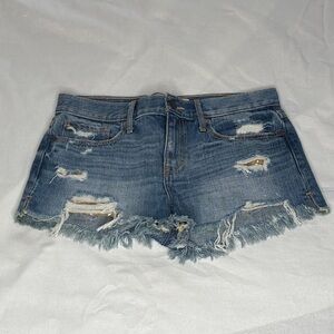 Abercrombie & Fitch Denim Jean Shorts Distressed Sequin Women’s 2 / 26